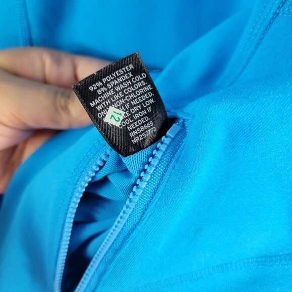 Zella Full Zip Tulip Cuff Long Sleeve Knit Athletic Track Jacket - Picture 10 of 10